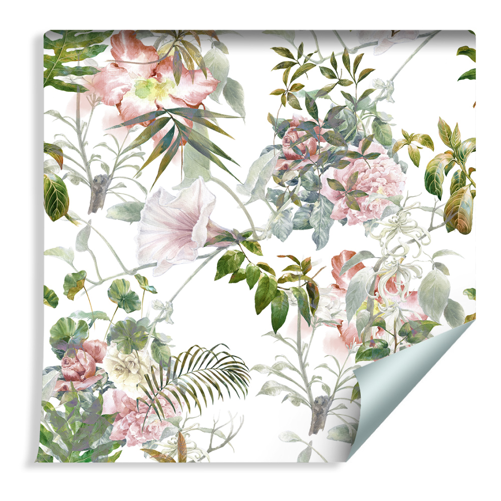 10m VLIES TAPETE Natur Aquarell Gemalte BLUMEN XXL 1276 EBay