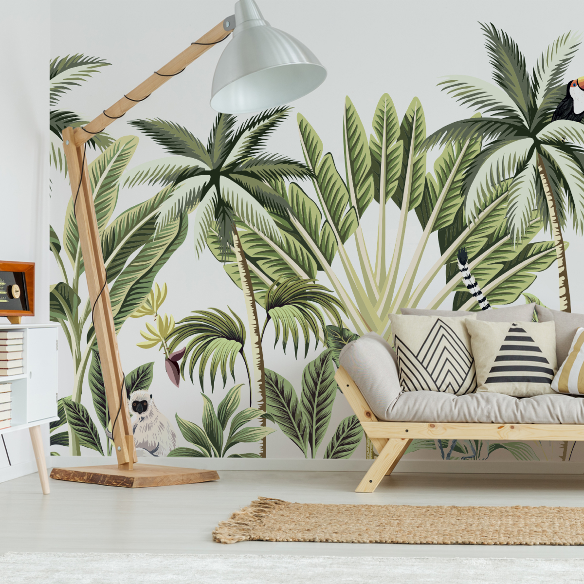 VLIES FOTOTAPETE Tapete Wandbilder XXL Wohnzimmer tropische Tiere 2977