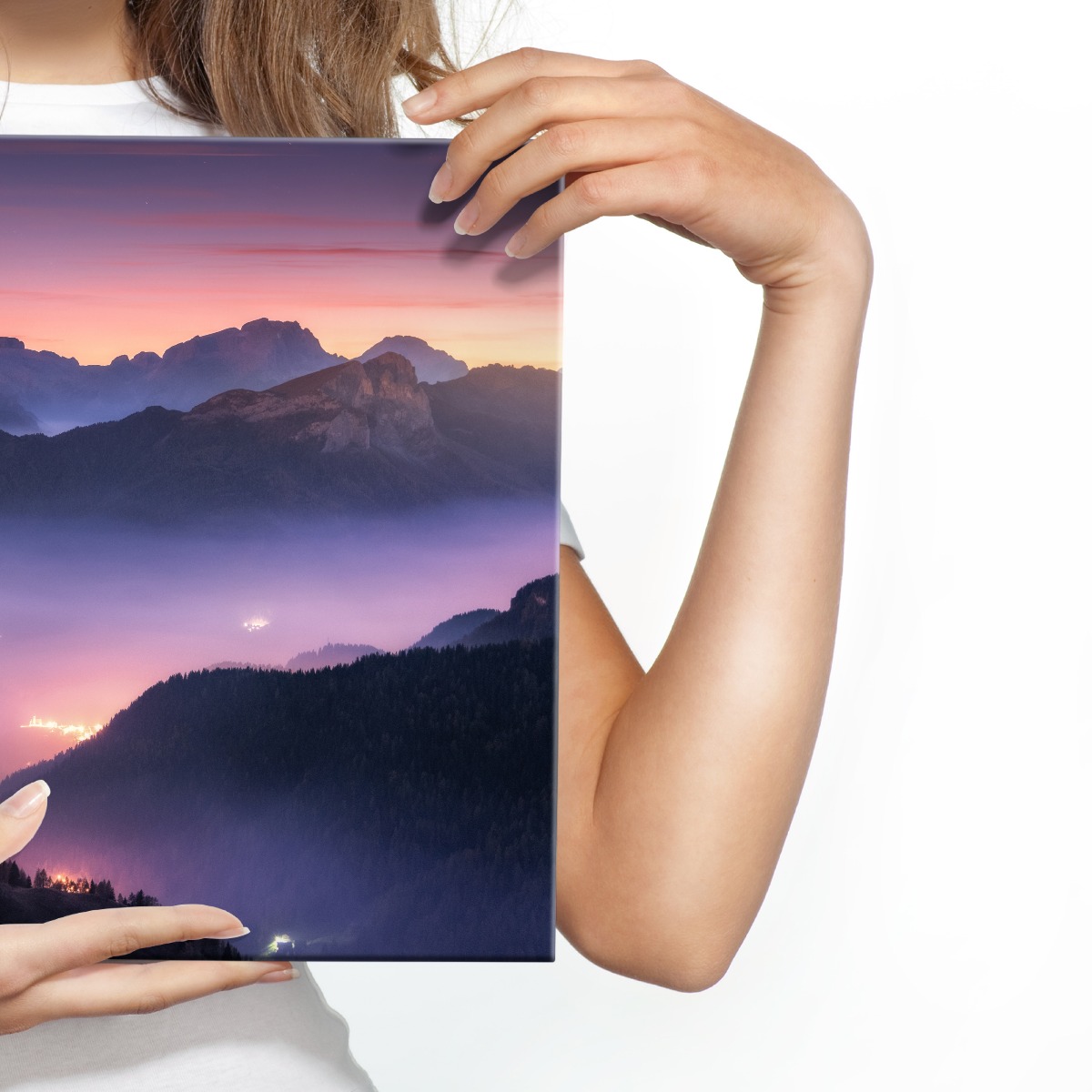 CANVAS Leinwand Bilder XXL Wandbilder Kunstdruck Natur Berge Nebel