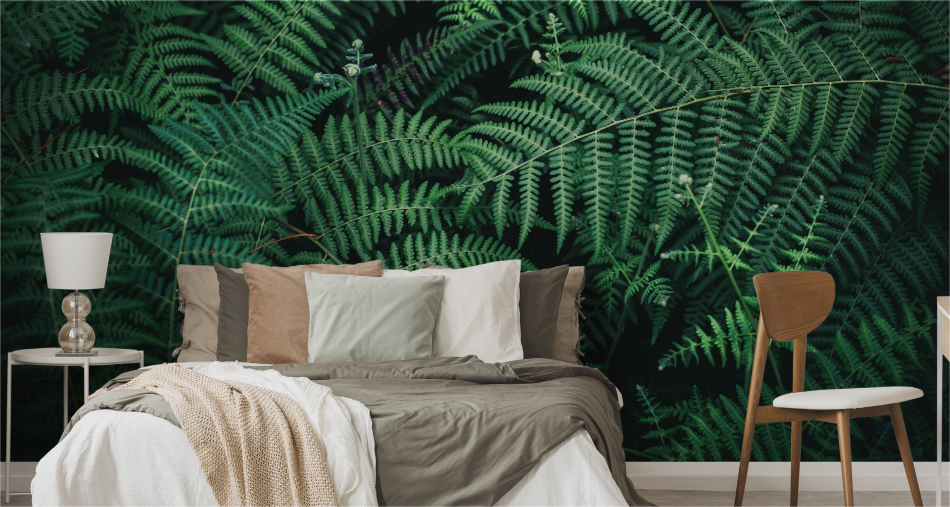 VLIES FOTOTAPETE Selbstklebende TAPETEN XXL Schlafzimmer Blätter Farn